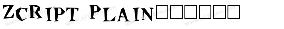 Zcript Plain字体转换